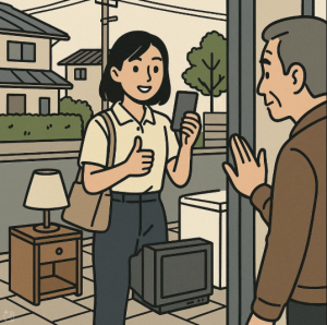 不用品回収　許可を確認する