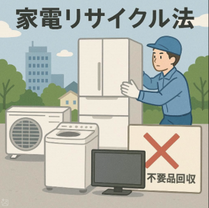 家電リサイクル法でリサイクルが必要な品目