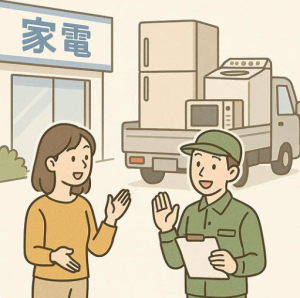 新しい家電を買うお店に引き取りを依頼する